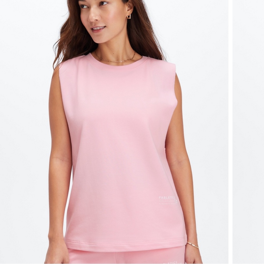 3/$20 Fabletics Pink Terry Tank L